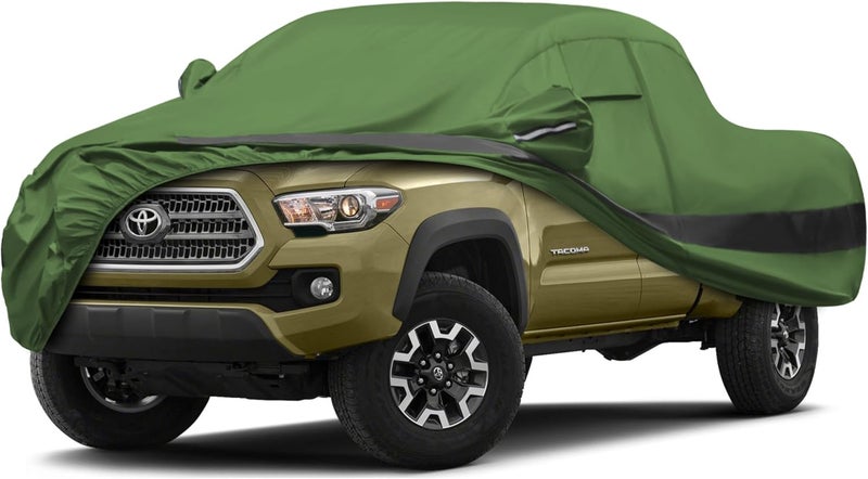 JURMON Heavy Duty Outdoor Car Cover Compatible with Toyota Tacoma,Waterproof All Weather for Automobiles, Outdoor Full Cover Rain Sun UV Protection with Zipper Cotton - Image 1